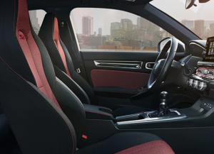 The interior of a 2024 Civic SI parked near a city near Indianapolis, Indiana