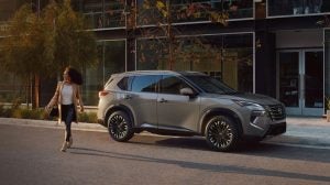 An interior photo of a 2025 Nissan Rogue parked near Indianapolis, Indiana