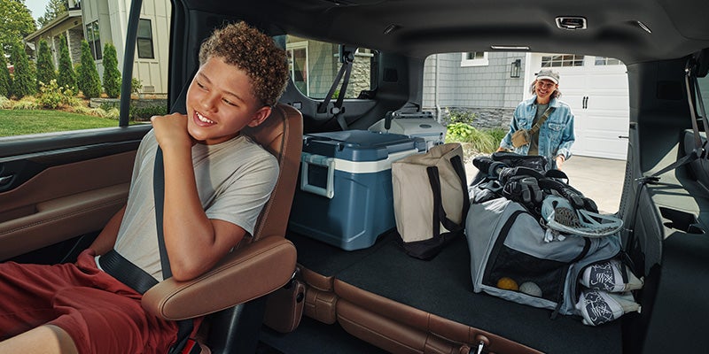 family roadtrip in a 2026 chevy suburban