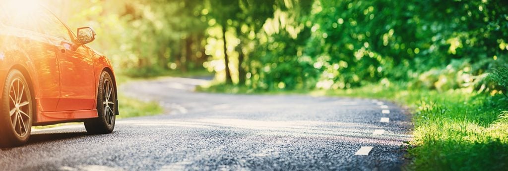 Car on road
