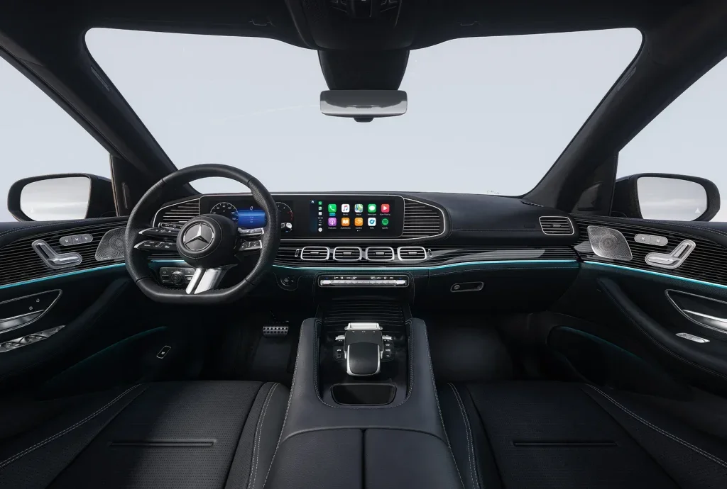 2026 Mercedes-Benz GLE interior featuring premium materials and advanced dashboard design that appeals to buyers