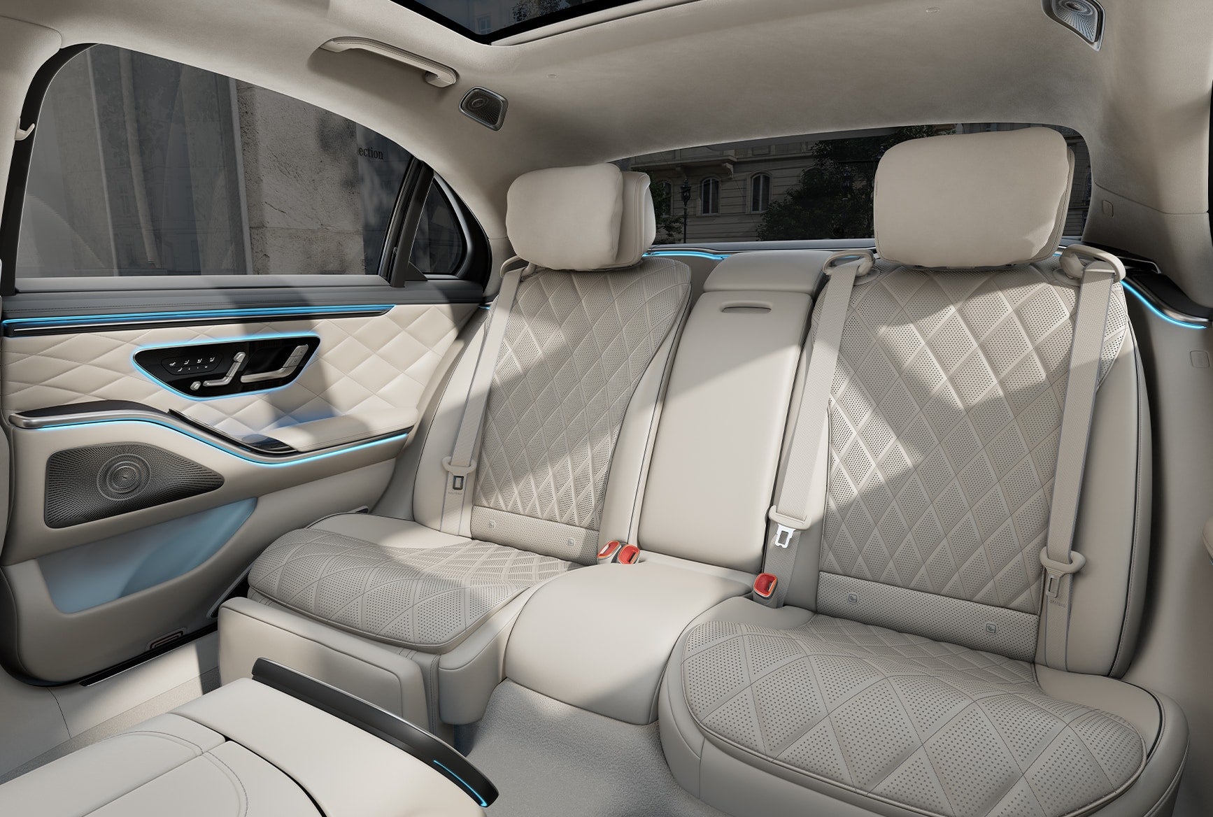 Comfort-focused interior of the 2027 Mercedes-Benz S-Class.
