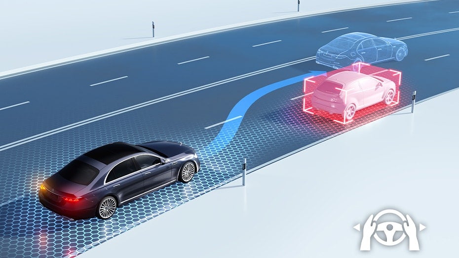 2027 Mercedes-Benz S-Class featuring advanced driver-assistance technology.