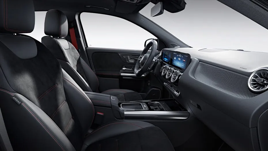 Front seats and modern cabin of the 2028 Mercedes-Benz GLA Electric