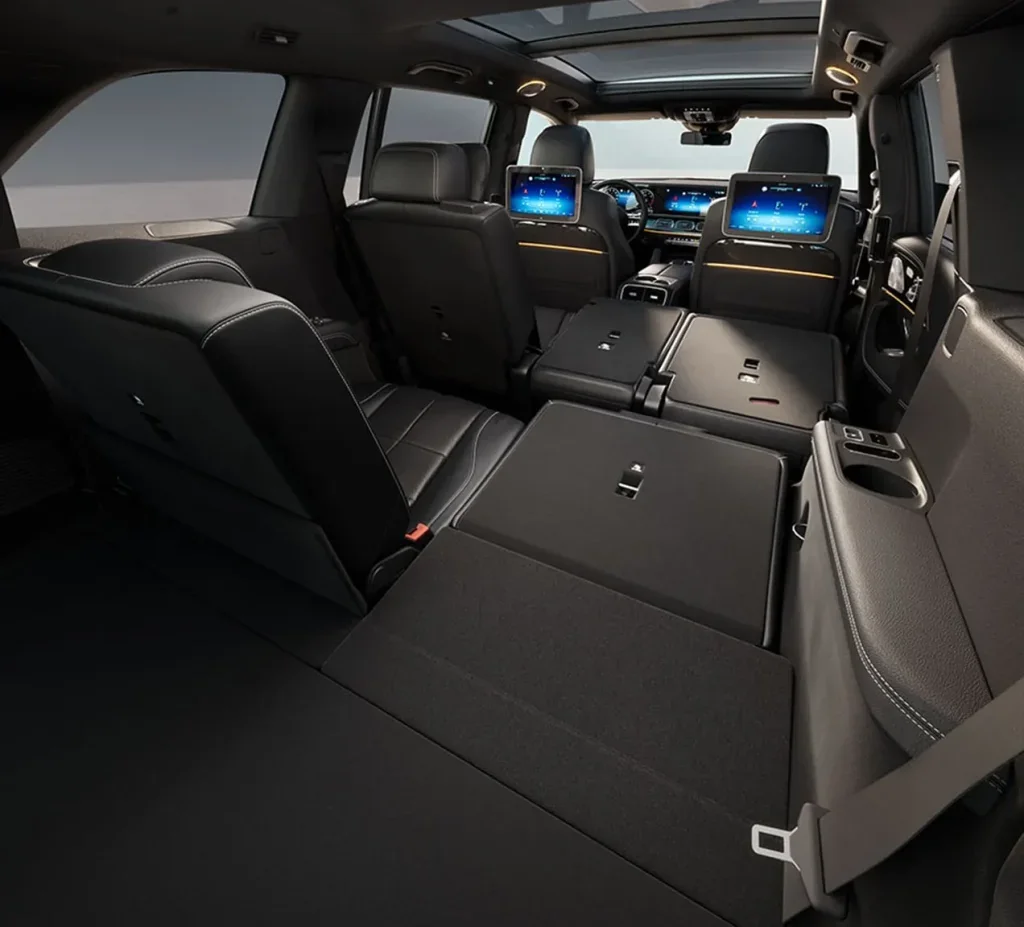 2026 Mercedes-Benz GLS interior space and seating luxury SUV vs Cadillac Escalade