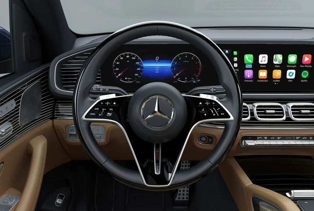Digital cockpit and infotainment system inside the 2027 Mercedes-Benz GLS.