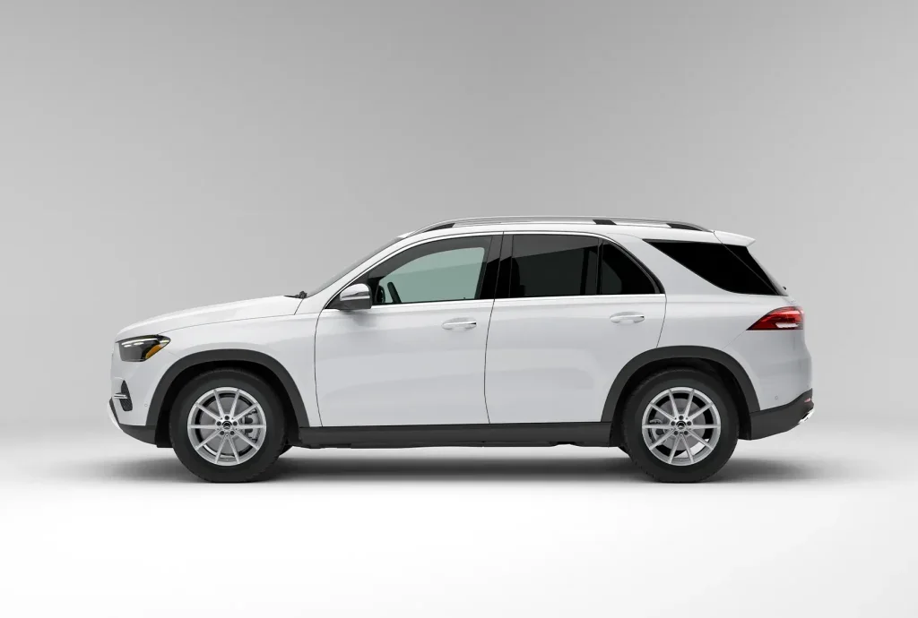 Side view of the 2027 Mercedes-Benz GLE luxury SUV with clean exterior styling.