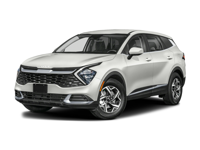 A white Kia Sportage in a white background