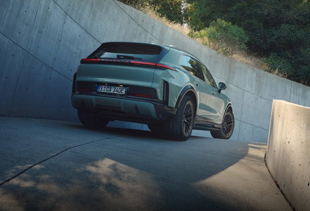 Defining design elements of the 2026 Porsche Cayenne EV, the first all-electric Cayenne