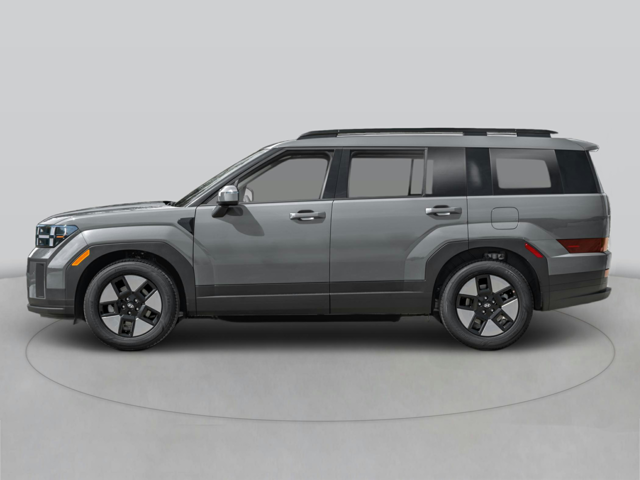 A gray Hyundai Santa Fe Hybrid