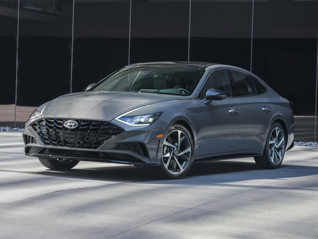 A Hyundai Sonata parked outside
