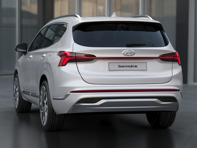 A white Hyundai Santa Fe