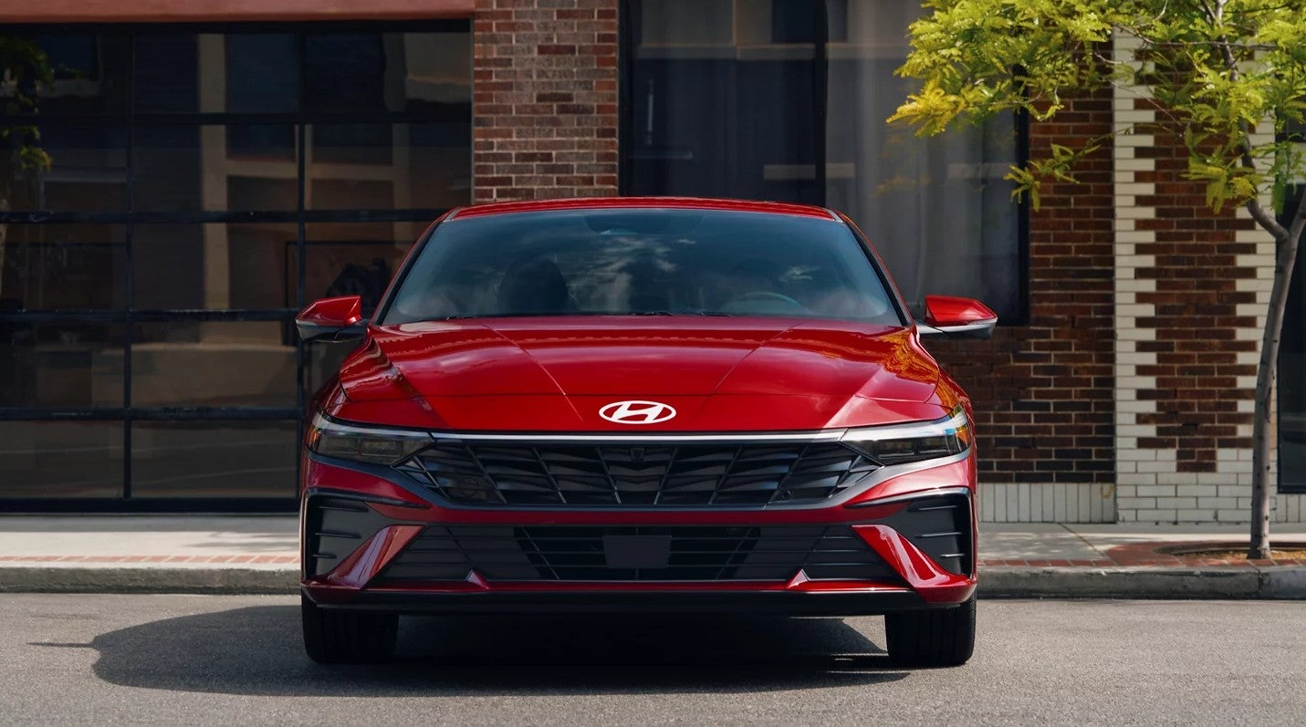 Red Hyundai Elantra