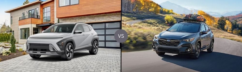 Compare the 2025 Hyundai Kona vs. 2025 Subaru Crosstrek