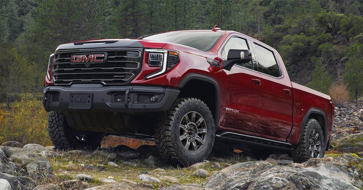2025 GMC Sierra 1500 parked uphill