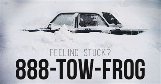 car stuck in the snow 