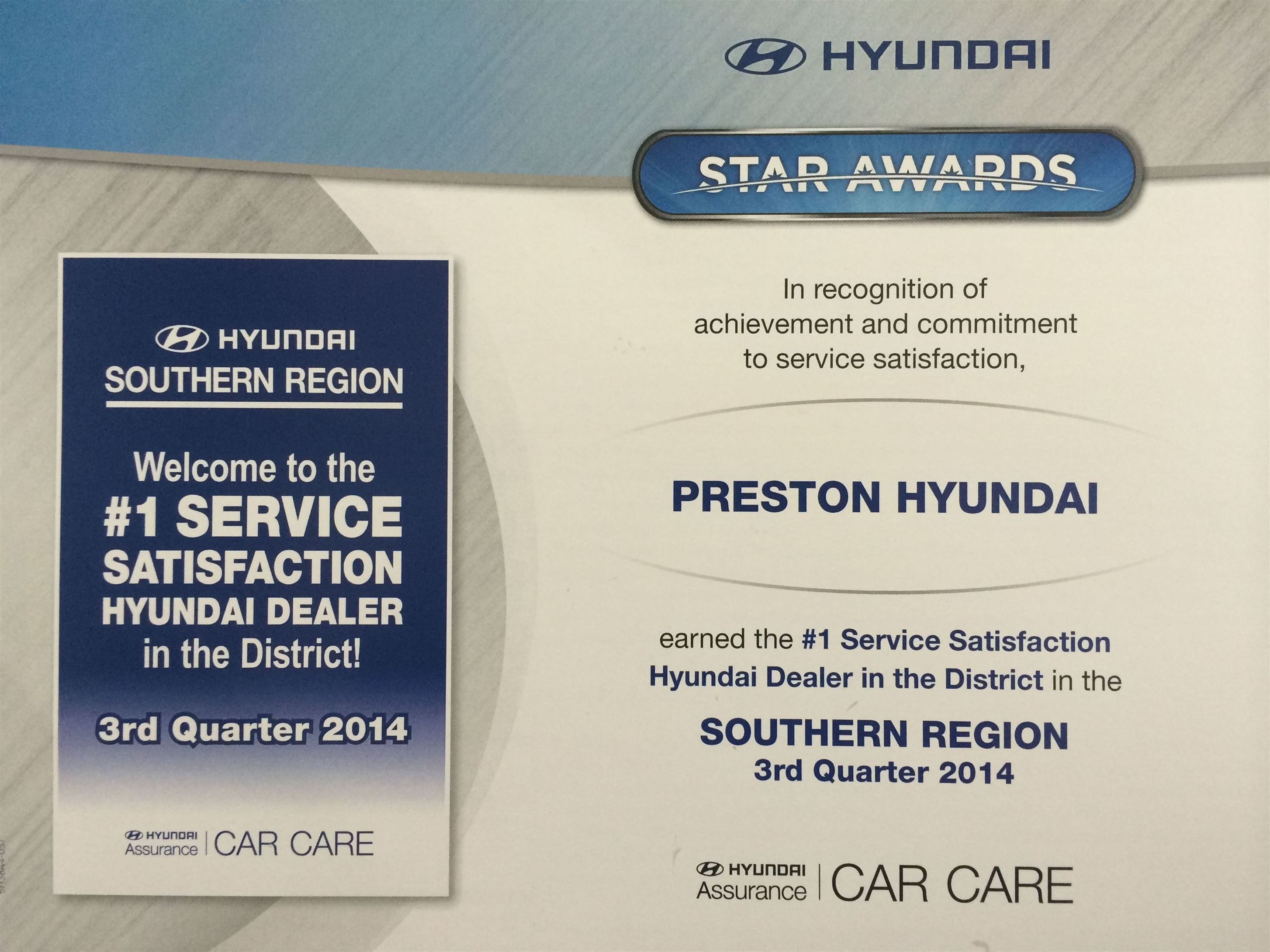 Preston Hyundai Service Department