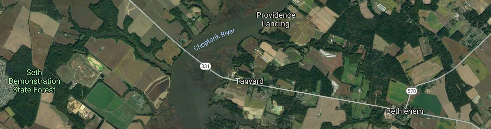 Satellite view of bridge