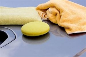 Waxing car