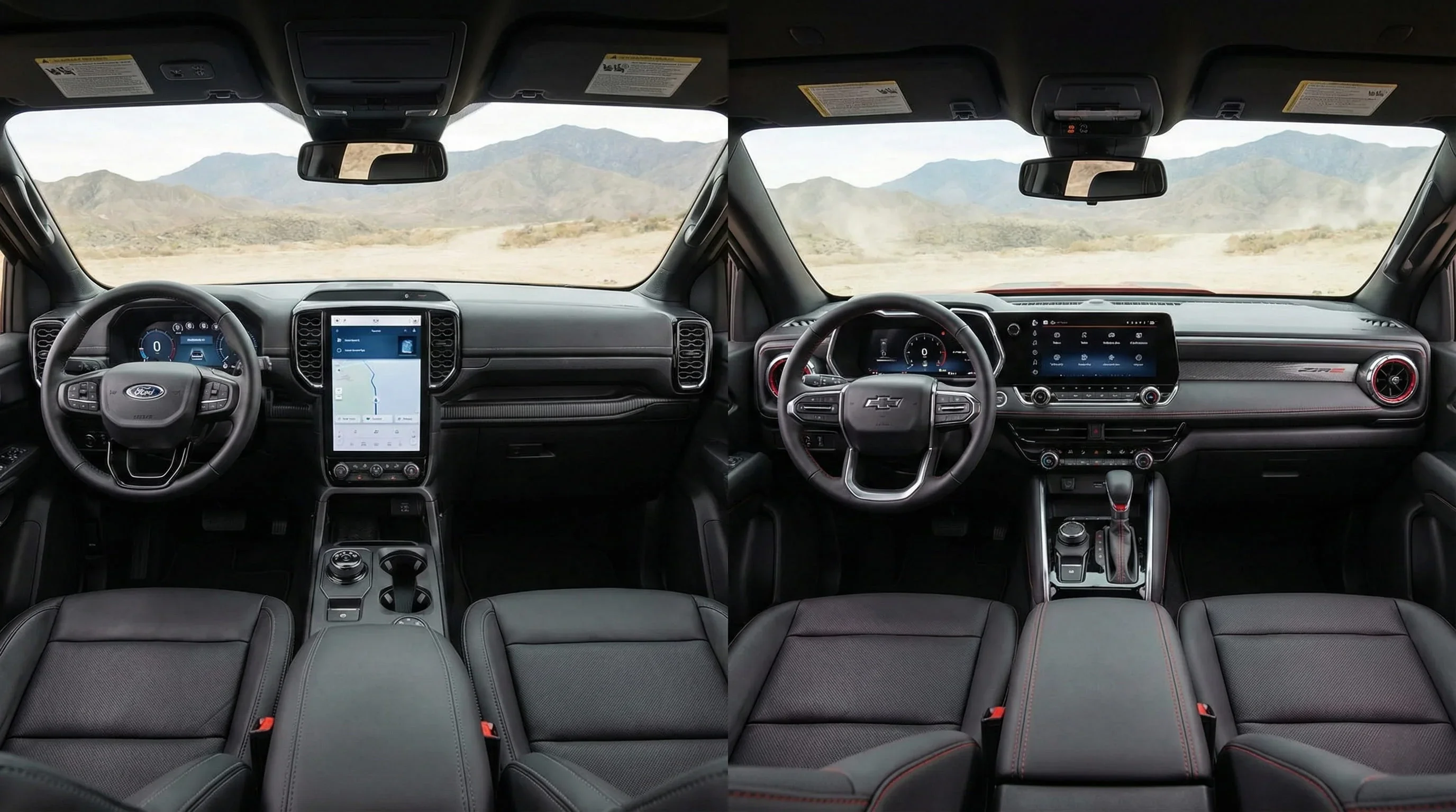 2025 Ford Ranger vs Chevy Colorado Interior Comparison