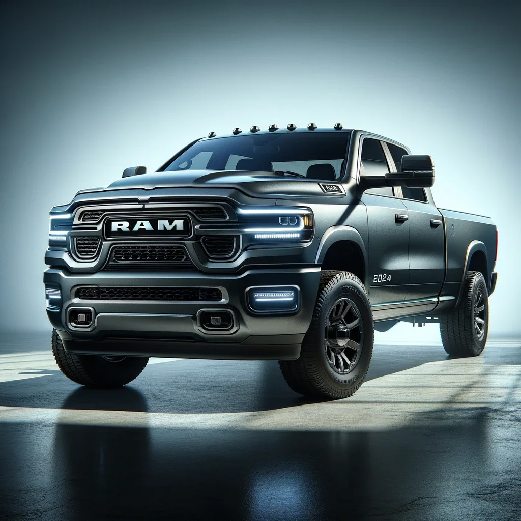 A 2024 Ram 2500 truck, robust and commanding in presence, is displayed against a clean background