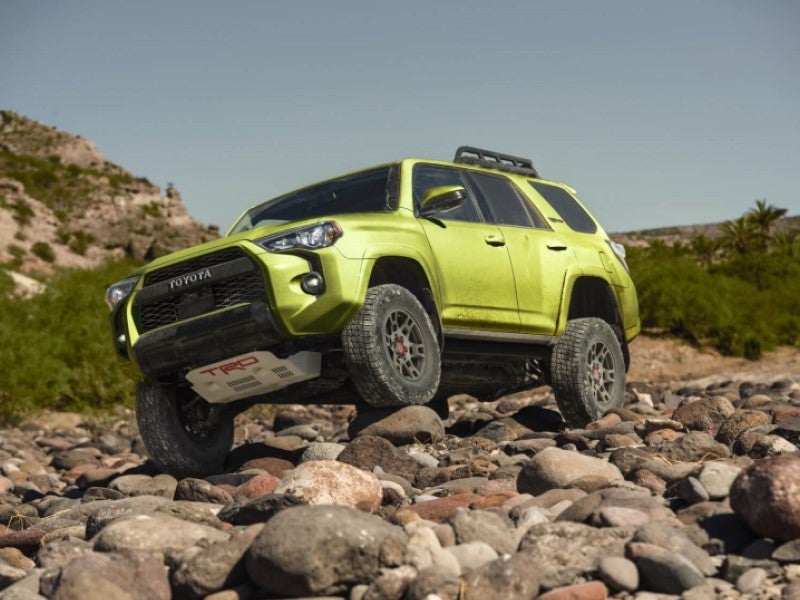 Lime Green Toyota 4Runner Offroading