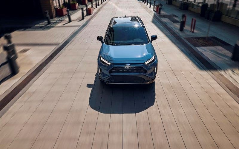 Toyota RAV4 driving on the street