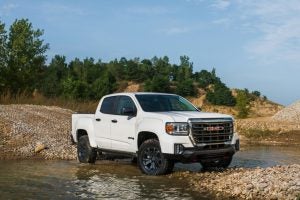 2022 GMC Canyon crossing a river