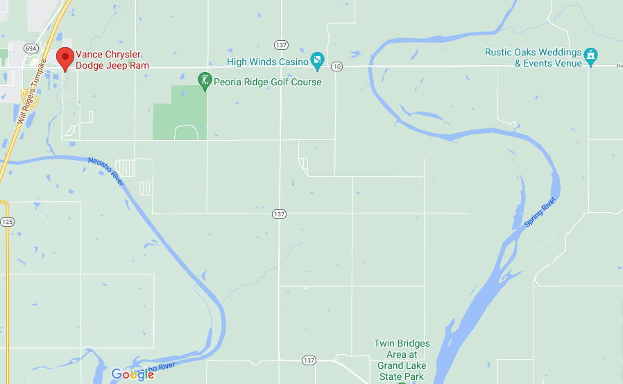 map of john vance chrysler dodge jeep ram's location in Miami, Oklahoma