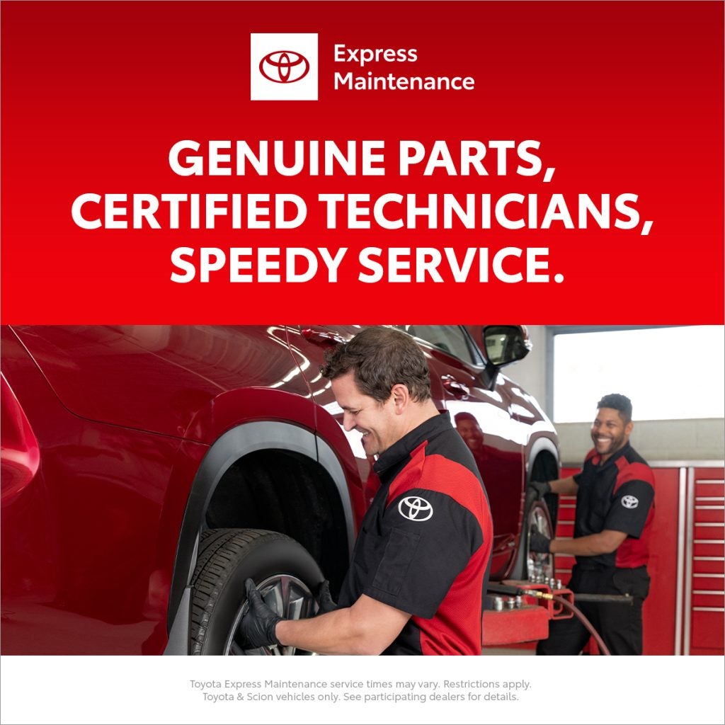 Genuine parts, certified technicians, speedy service.