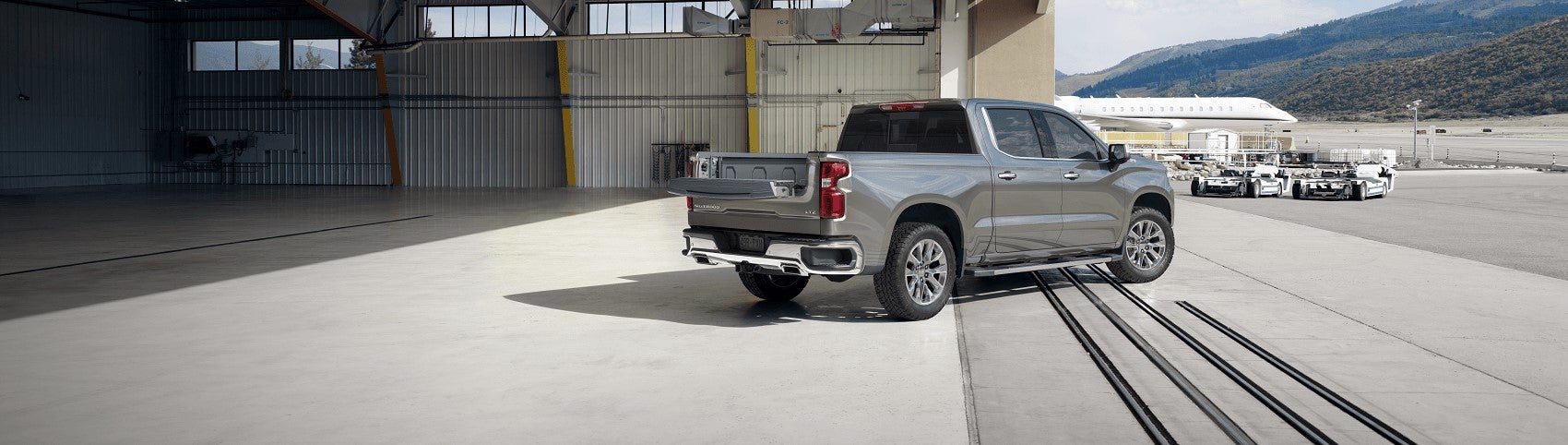 Grey 2021 Chevy Silverado 1500 at work