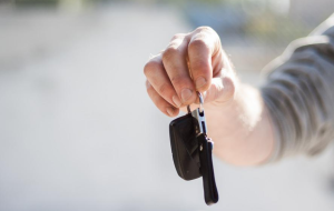 Man donating his car in Rockville, MD