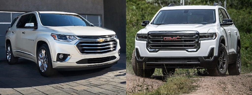 2021 Chevrolet Traverse Vs. 2021 GMC Acadia
