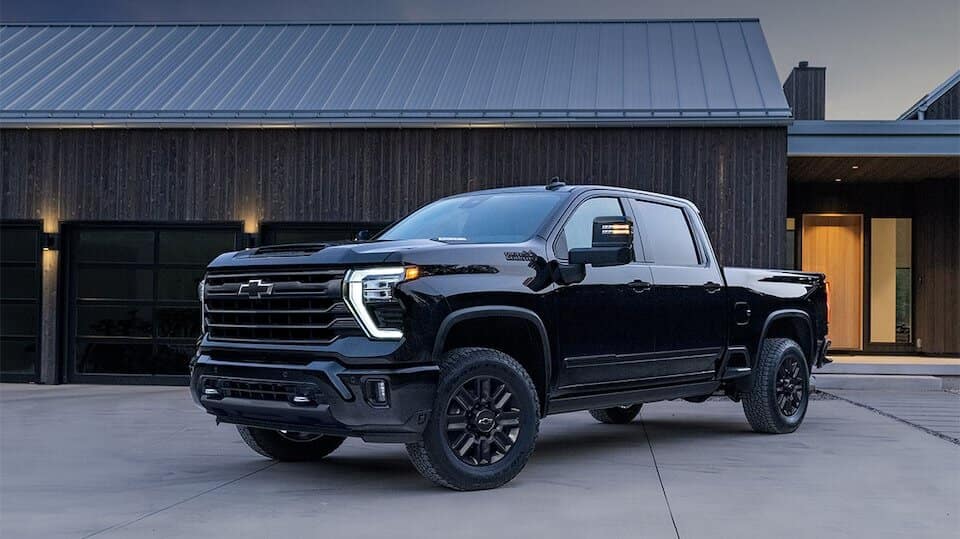 A black 2024 Chevrolet Silverado truck