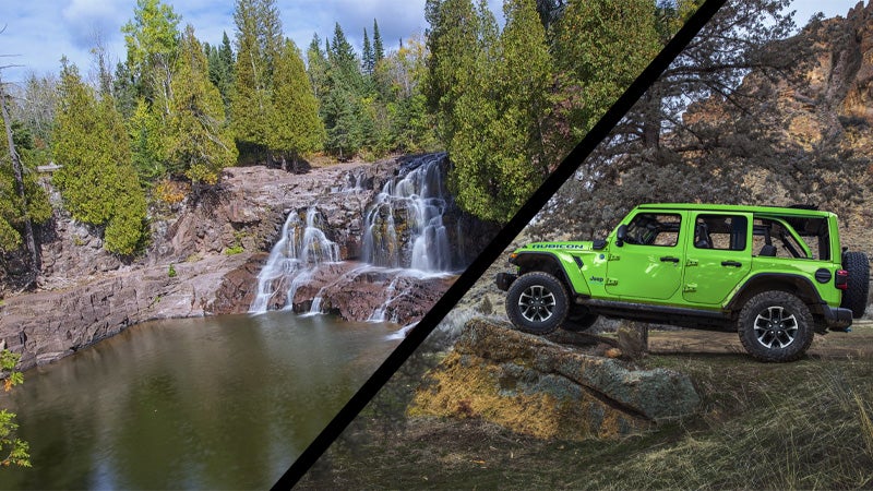 Jeep Wrangler | Gooseberry Falls | Two Harbors Minnesota