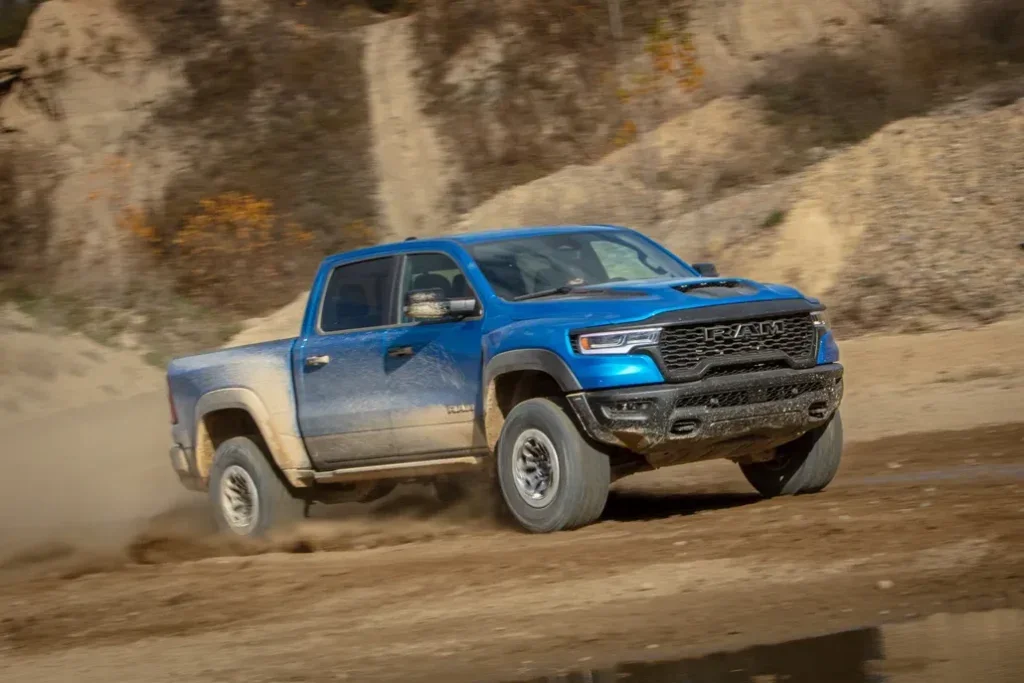 Ram 1500 Off-Roading in a Desert Front 3/4 View