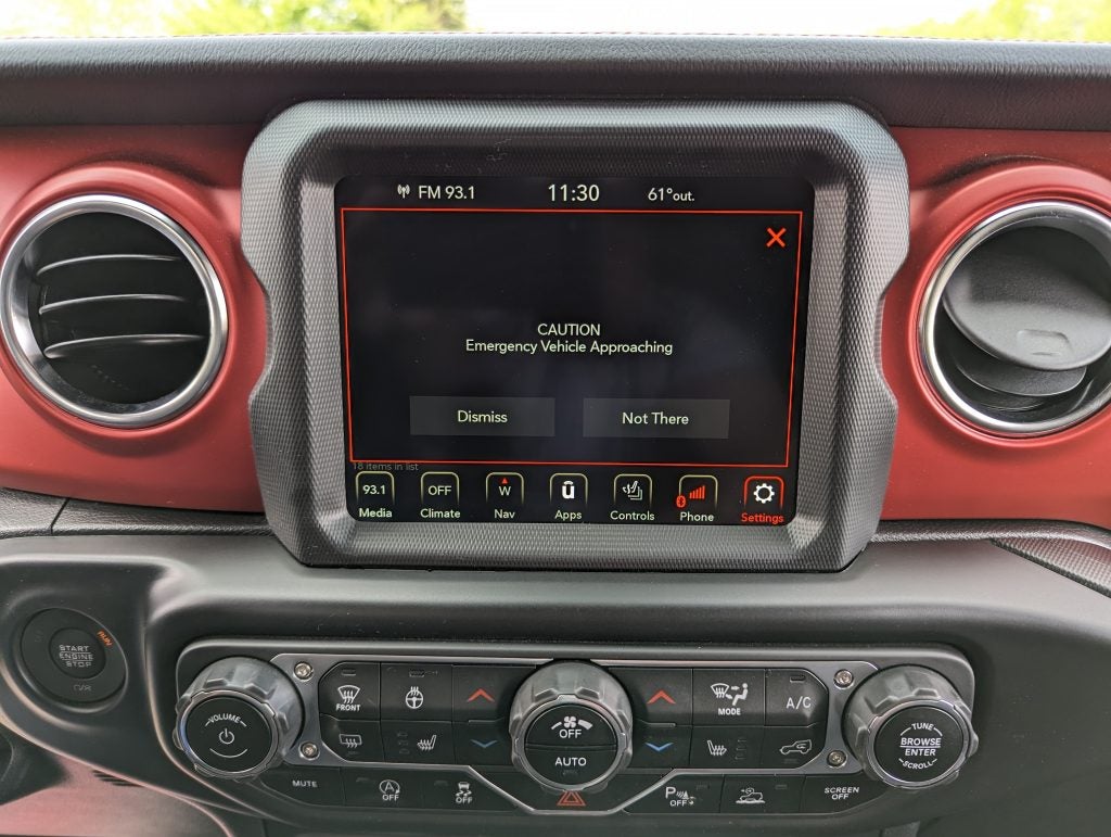 Stellantis Emergency Vehicle Alert System (EVAS) Message