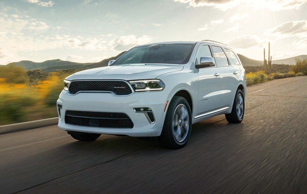 2021 Dodge Durango Citadel White road