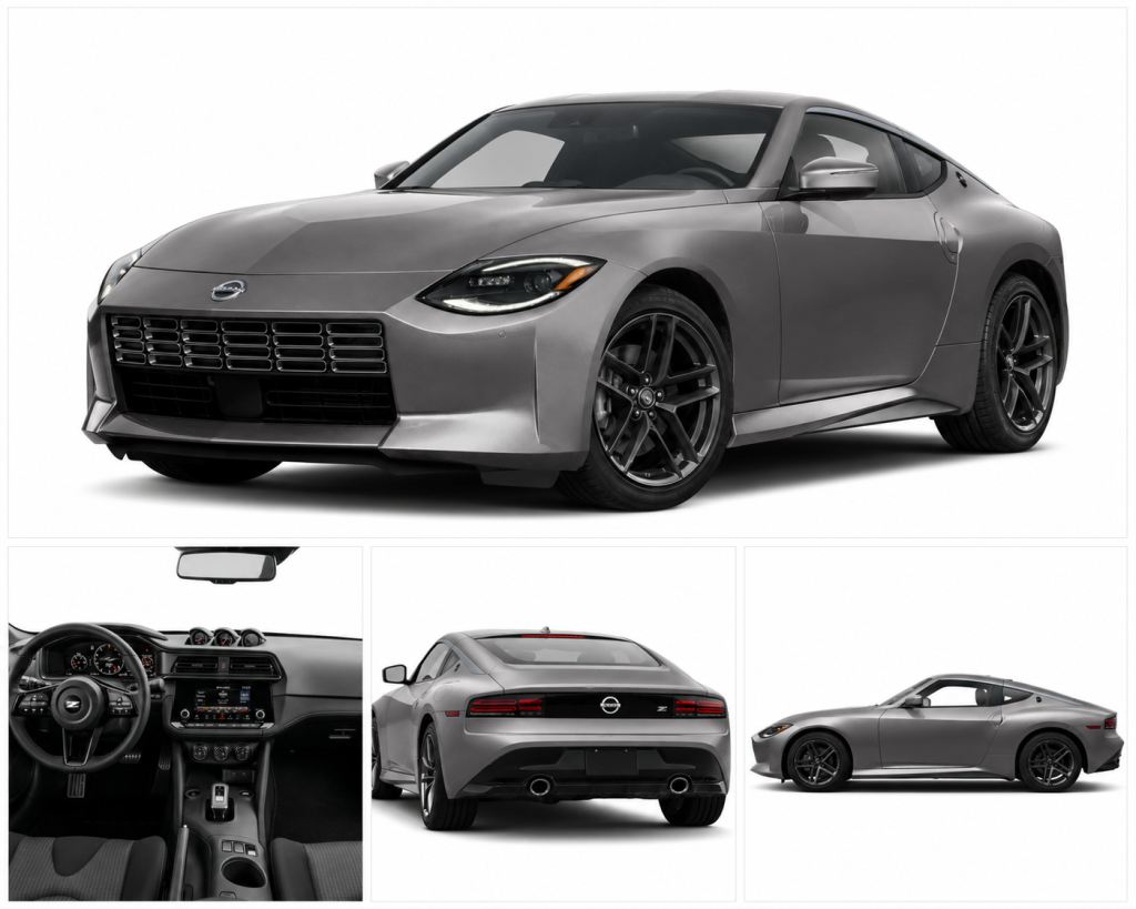 2026 Nissan Z sports coupe front exterior with twin-turbo performance