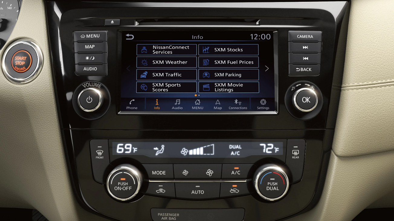 2020 nissan rogue interior center console