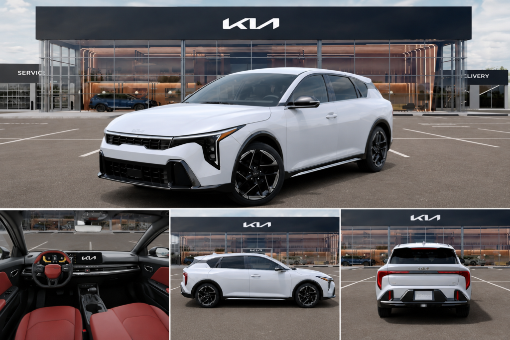 2026 Kia K4 Hatchback compact hatchback front exterior with dual panoramic displays near Avenel NJ