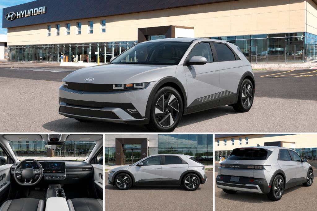 2026 Hyundai IONIQ 5 SE electric SUV front exterior with Parametric Pixel LED lighting near North Woodbridge NJ
