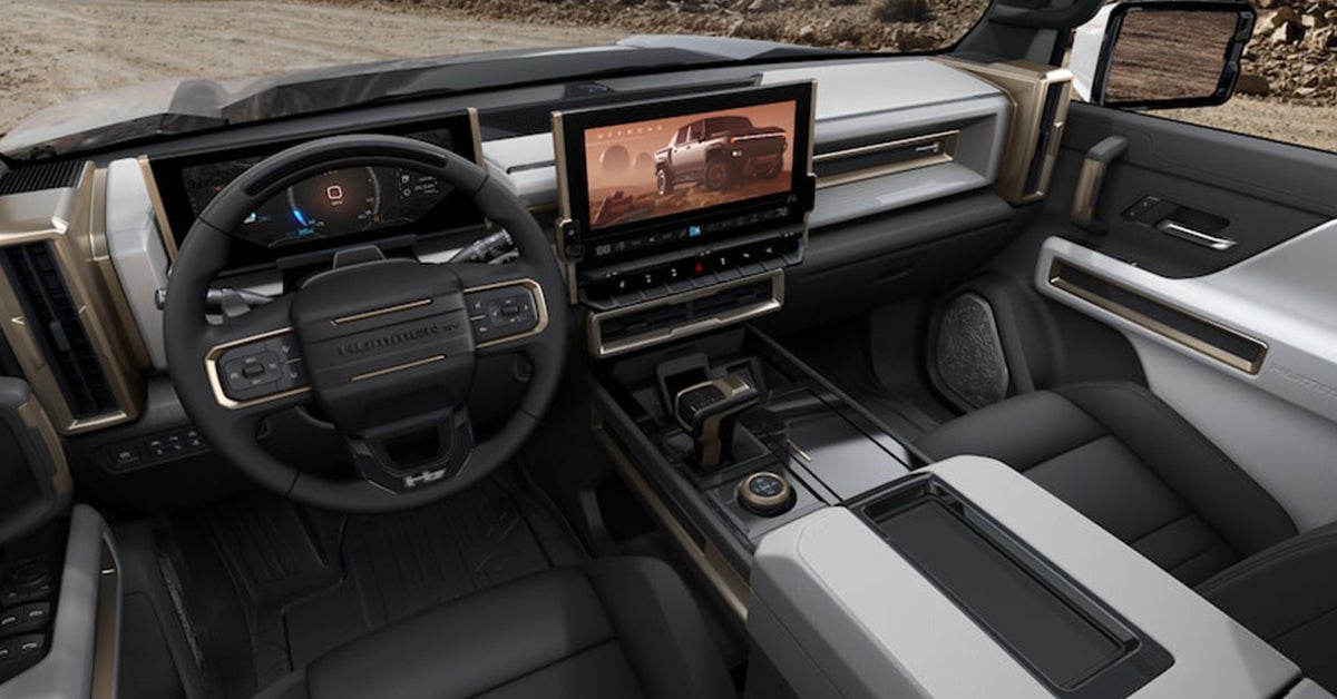 GMC Hummer EV Interior steering wheel and dashboard