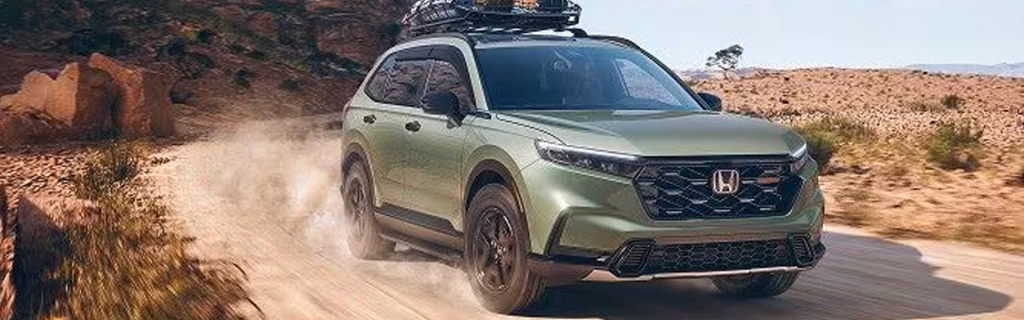 Honda CR_V driving in a desert area, stack up for family.