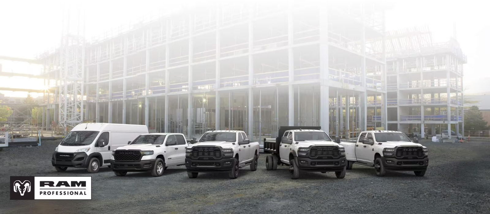 Lineup of Ram commercial trucks and vans for Michigan businesses