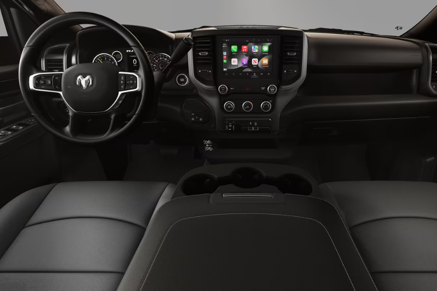 Ram 2500 Heavy Duty dashboard with touchscreen and work-focused controls