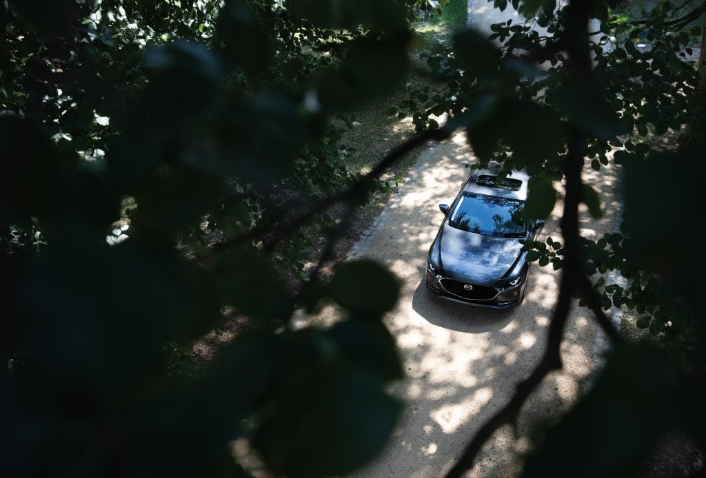 An exterior view of the 2025 Mazda3