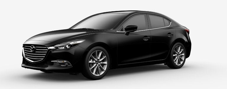 Jet Black Mica, one of the 2017 Mazda3 colors.