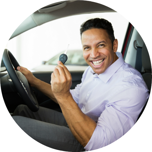 happy guy with key
