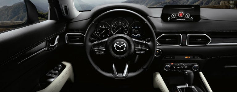 Interior of 2017 Mazda CX-5 Touring trim level.